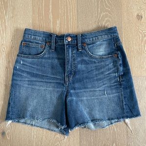 Madewell Jean Shorts with Raw Hem Size 27
